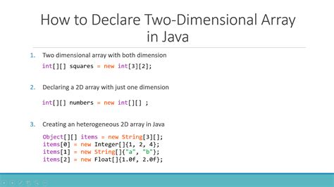 2D Array in Java – Two.